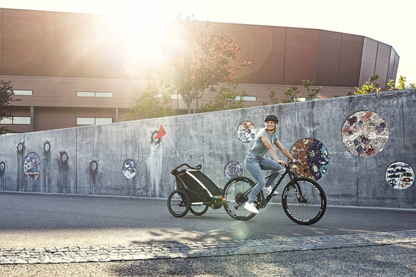 Przyczepka rowerowa dla dziecka - THULE Chariot Lite 2 - Agave-Black