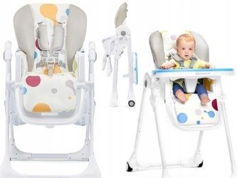 Kinderkraft YUMMY składane krzesełko do karmienia + tacka