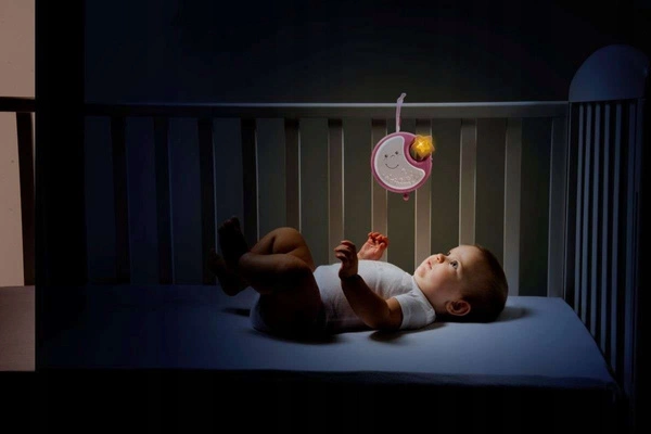 CHICCO Next2Dreams Next2Me karuzela na łóżeczko lampka szum różowa
