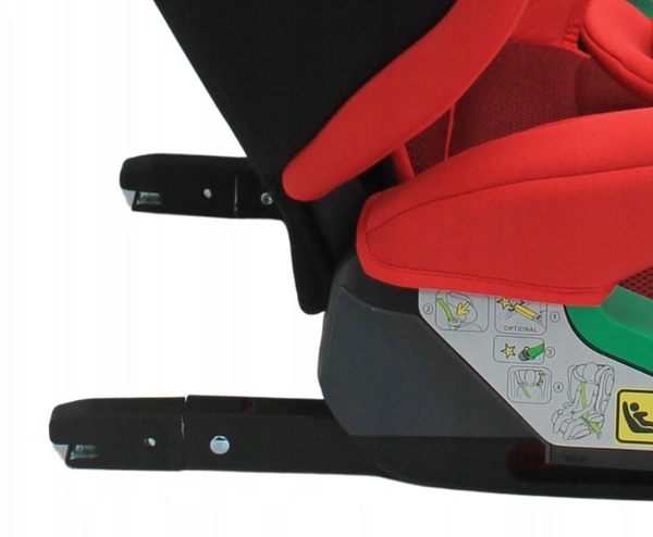 Fotelik samochodowy SORINO CERES Isofix I-SIZE 15-36kg 100-150 cm czerwony