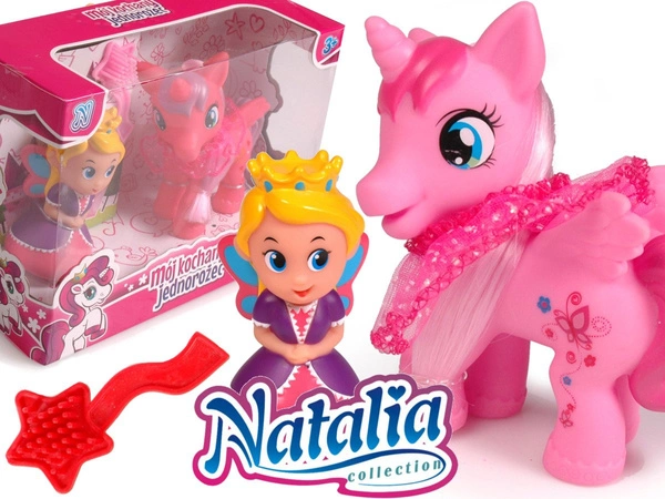NATALIA Kochany Jednorożec + lalka KN0014