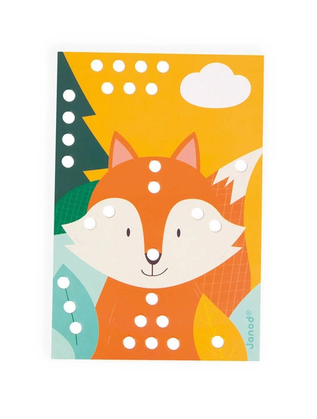 Janod - Układanka drewniana mozaika Zwierzątka 3+