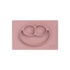 EZPZ - Silikonowy talerzyk z podkładką 2w1 Happy Mat pastelowy róż