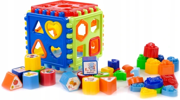 Artyk Kostka edukacyjna sorter klocki litery cyfry