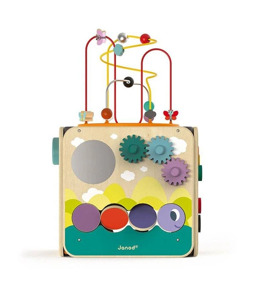 Janod - Wielofunkcyjna kostka edukacyjna z pętlą duża