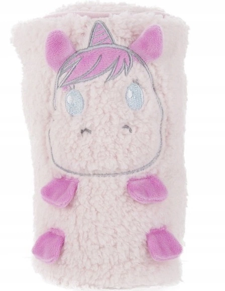CUDDLECO COMFI SNUGGLE kocyk miękki puszysty - jednorożec 90x60 CM