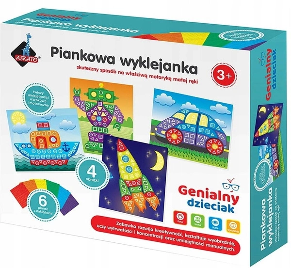 ASKATO Piankowa kreatywna Wyklejanka MOZAIKA 3+