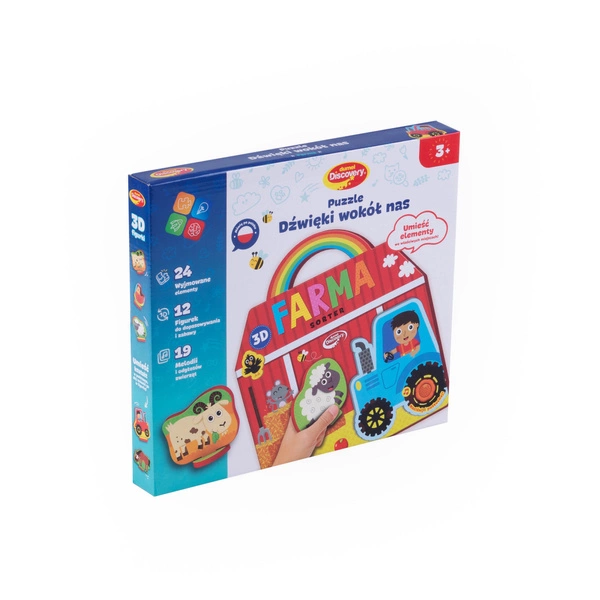 DUMEL dźwięki wokół nas moje pierwsze ABC puzzle 3D książeczka sorter 82450