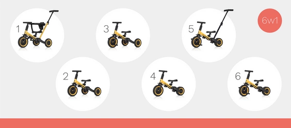Rower biegowy Colibro Tremix UP 8" banana