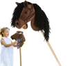 HOBBY HORSE Pluszak Koń na kiju brązowy z lejcami