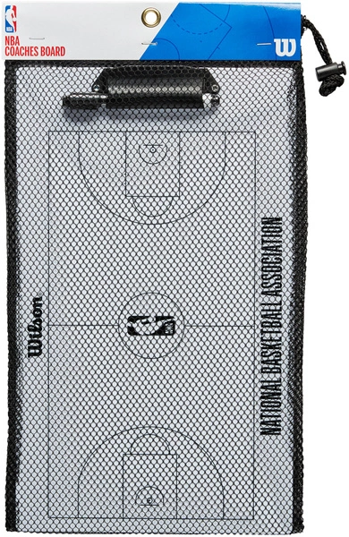 WILSON NBA tablica trenerska taktyczna dwustronna suchościeralna + mazak + torba