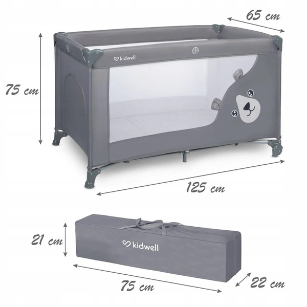 KIDWELL BLISSY łóżeczko turystyczne składane kojec torba materacyk