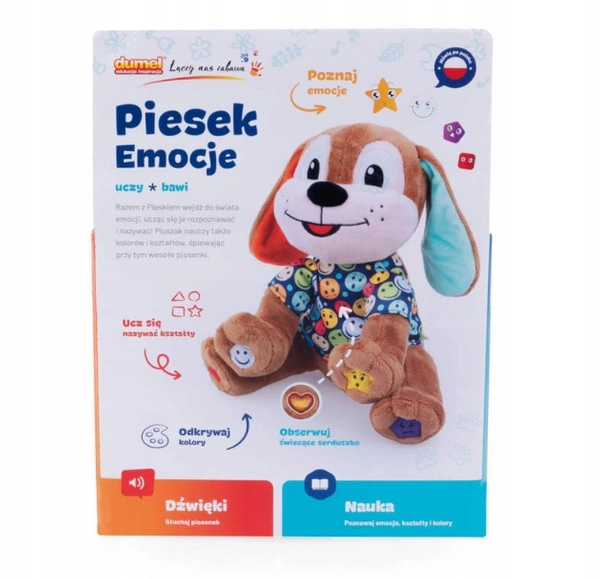 DUMEL edukacyjny PIESEK EMOCJE mówi pl 12m+