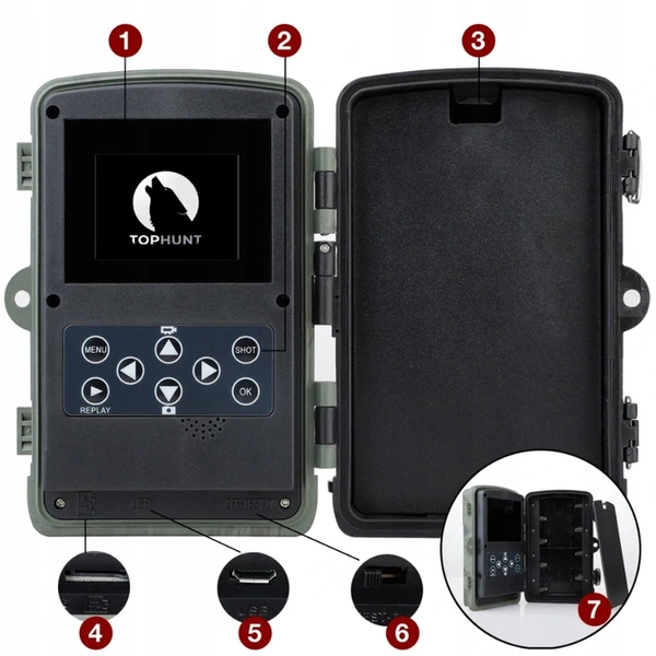 TopHunt HC-800A Fotopułapka Kamera Leśna FHD PL