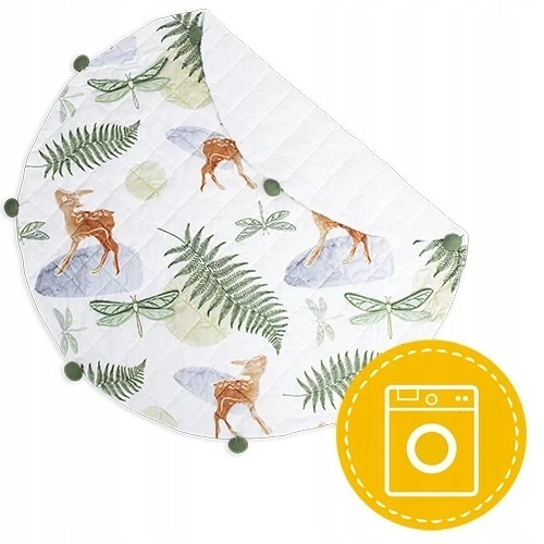 SKIDDOU mata edukacyjna z pomponami DOEE średnica 105cm