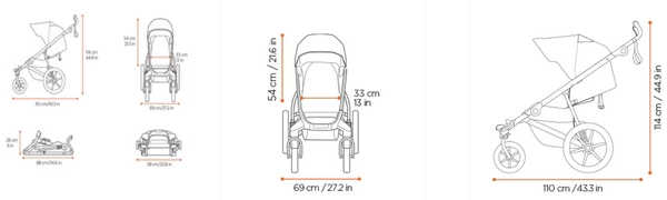 THULE Urban Glide 4 spacerówka wózek spacerowy sportowy terenowy z klamrą magnetyczną