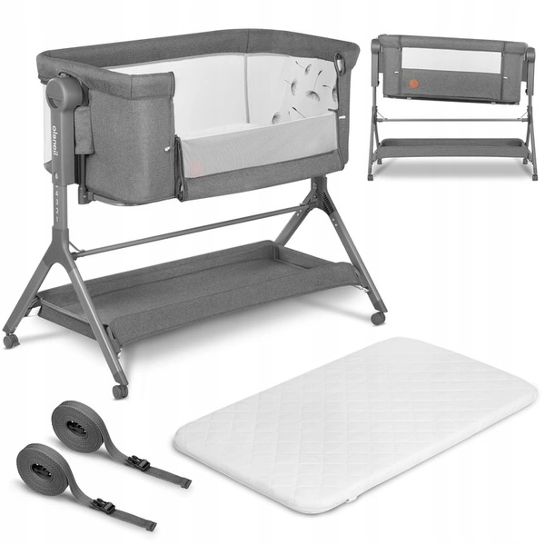 LIONELO LEONIE PLUS 3w1 Łóżeczko dostawne kołyska niemowlęce