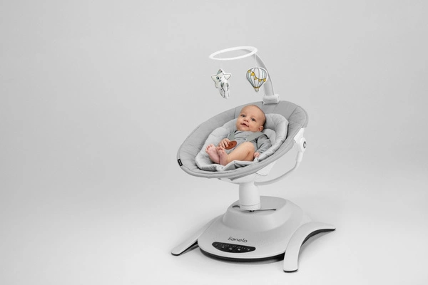 Lionelo Bella Set Grey Concrete leżaczek bujaczek 2w1 gondola do 9 kg