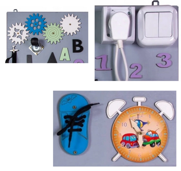 Drewniana Tablica Manipulacyjna edukacyjna XXL