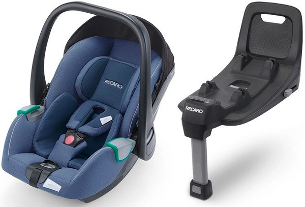 RECARO Kio Prime Sky Blue fotelik + Avan Prime Sky Blue fotelik + baza 3w1 zestaw