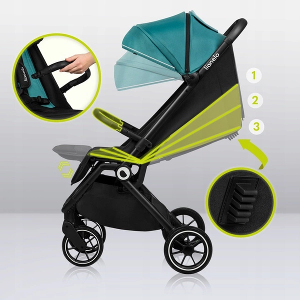 Lionelo Cloe Wózek spacerowy + AKCESORIA do 22kg