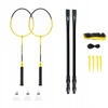 NILS zestaw do badmintona 2 rakiety 3 lotki z piór siatka pokrowiec