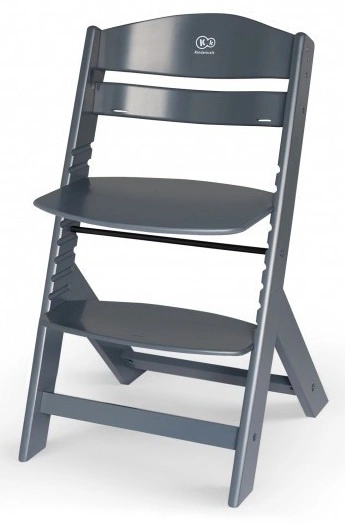 Kinderkraft ENOCK Krzesełko do karmienia drewniane grey