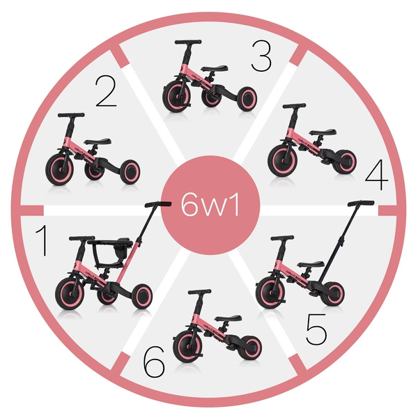 Rower biegowy Colibro Tremix UP 8" rose