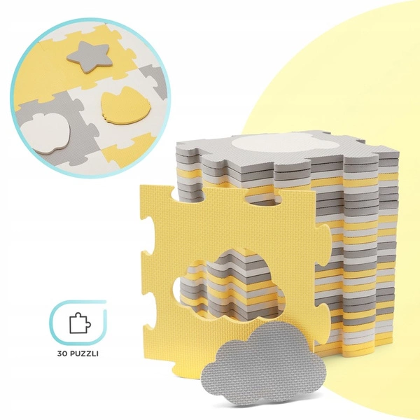 Kinderkraft LUNO Shapes Duża Mata Piankowa puzzle 165 x 185 cm