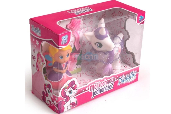 NATALIA Kochany Jednorożec + lalka KN0014