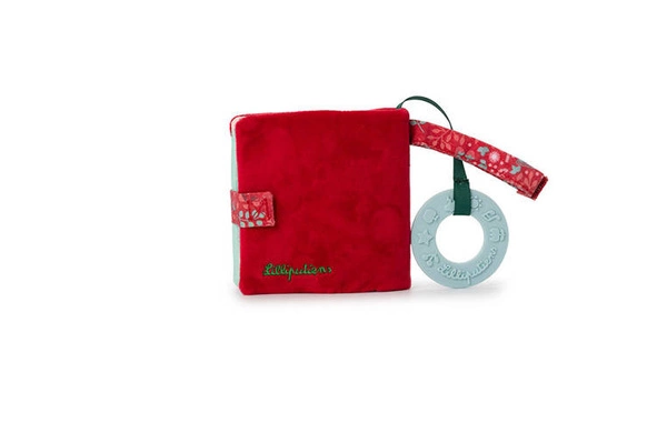 LILLIPUTIENS - Miękka mini-książeczka wielofunkcyjna z silikonowym gryzakiem Czerwony Kapturek 6 m+