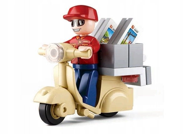 SLUBAN Klocki TOWN Uptown KURIER skuter pizza 28el