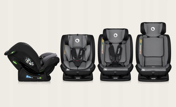 LIONELO IZZY fotelik samochodowy 40-150 cm PRZÓD TYŁ I-Size