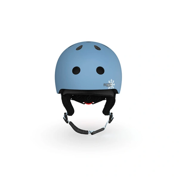 SCOOT AND RIDE kask narciarski XXS-S dla dzieci regulacja dziecięcy LED Steel