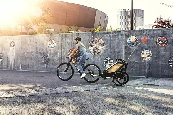 Przyczepka rowerowa dla dziecka - THULE Chariot Lite 1 - Agave-Black