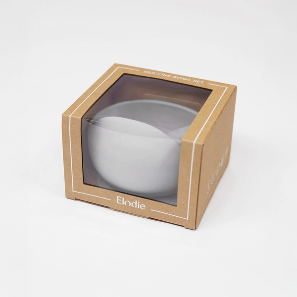 Elodie Details - zestaw do karmienia - miseczka i łyżeczka - Sunrise Blue