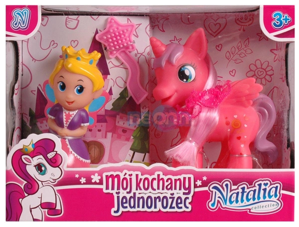 NATALIA Kochany Jednorożec + lalka KN0014