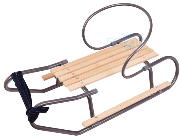 Sanki Metalowe z oparciem i podnóżkami Polskie