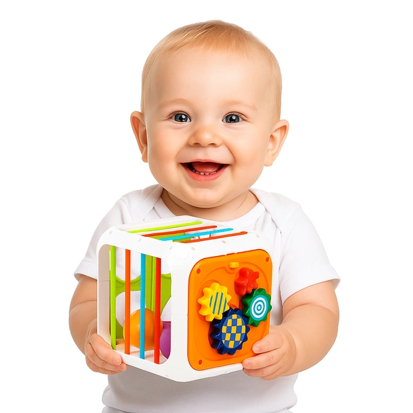 Dumel Sznureczkowy Sorter Zabawka Rozwijająca Motorykę Kolory Sensory 12m+