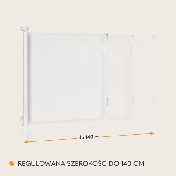 Barierka zabezpieczająca Lionelo Thea bramka ochronna na drzwi schody 140cm