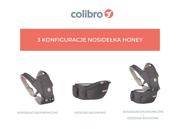 COLIBRO 12W1 nosidełko biodrowe 18 kg siedzisko +