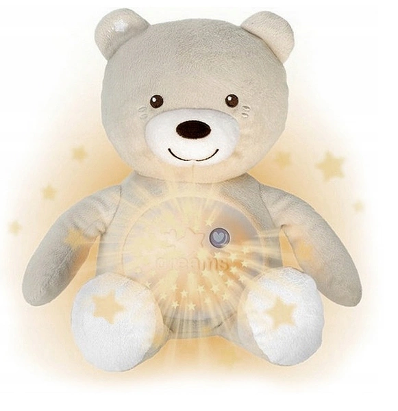 CHICCO MIŚ Pluszowy 3w1 projektor lampka kołysanki