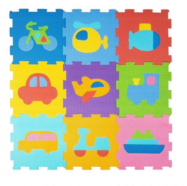 84356 Mata Piankowa pojazdy puzzle składana edukacyjna dwustronna Smily Play