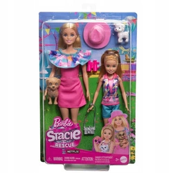Barbie: Stacie na ratunek dwie lalki na wycieczce pieski HRM09