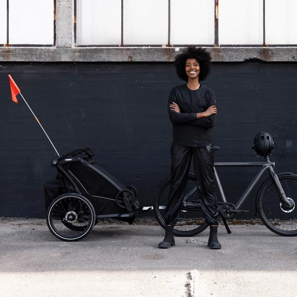 Przyczepka rowerowa dla dziecka, podwójna - Thule Chariot Sport 2 G3 - Natural Gold