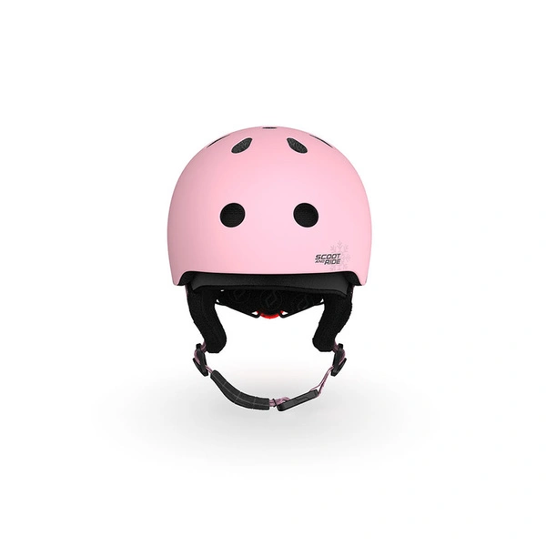 SCOOT AND RIDE kask narciarski XXS-S dla dzieci regulacja dziecięcy LED Rose