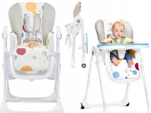 Kinderkraft YUMMY składane krzesełko do karmienia + tacka