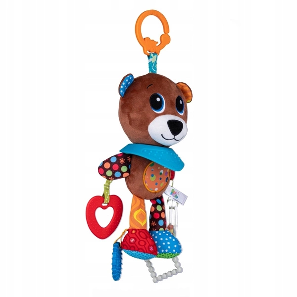 BALIBAZOO zawieszka kontrastowa Miś Boguś grzechotka dzwoneczek