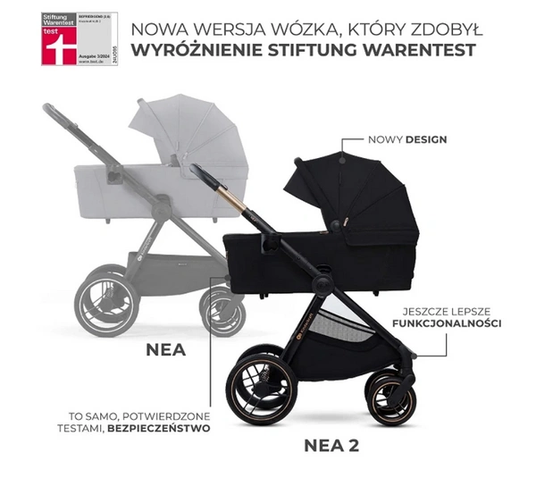 Kinderkraft NEA 2 Wózek dziecięcy wielofunkcyjny 2w1