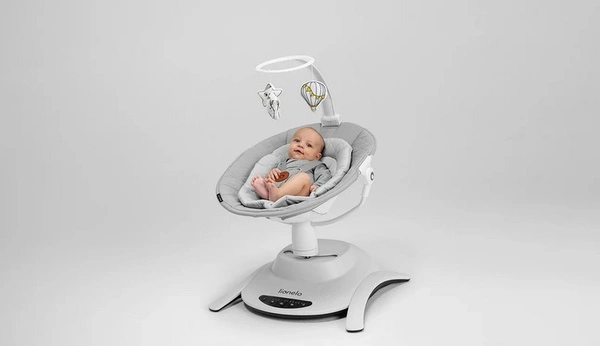 Lionelo Bella Set Grey Concrete leżaczek bujaczek 2w1 gondola do 9 kg